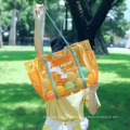 New Waterproof Semi-Clear Tote Stripe PVC Beach Shoulder Bag PVC Large Work Tote Purse Clear Handbags